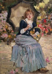 Mädchen mit Sonnenschirm, 1879
